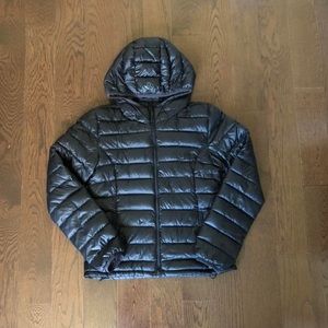 aritzia tna black bubble puffer jacket